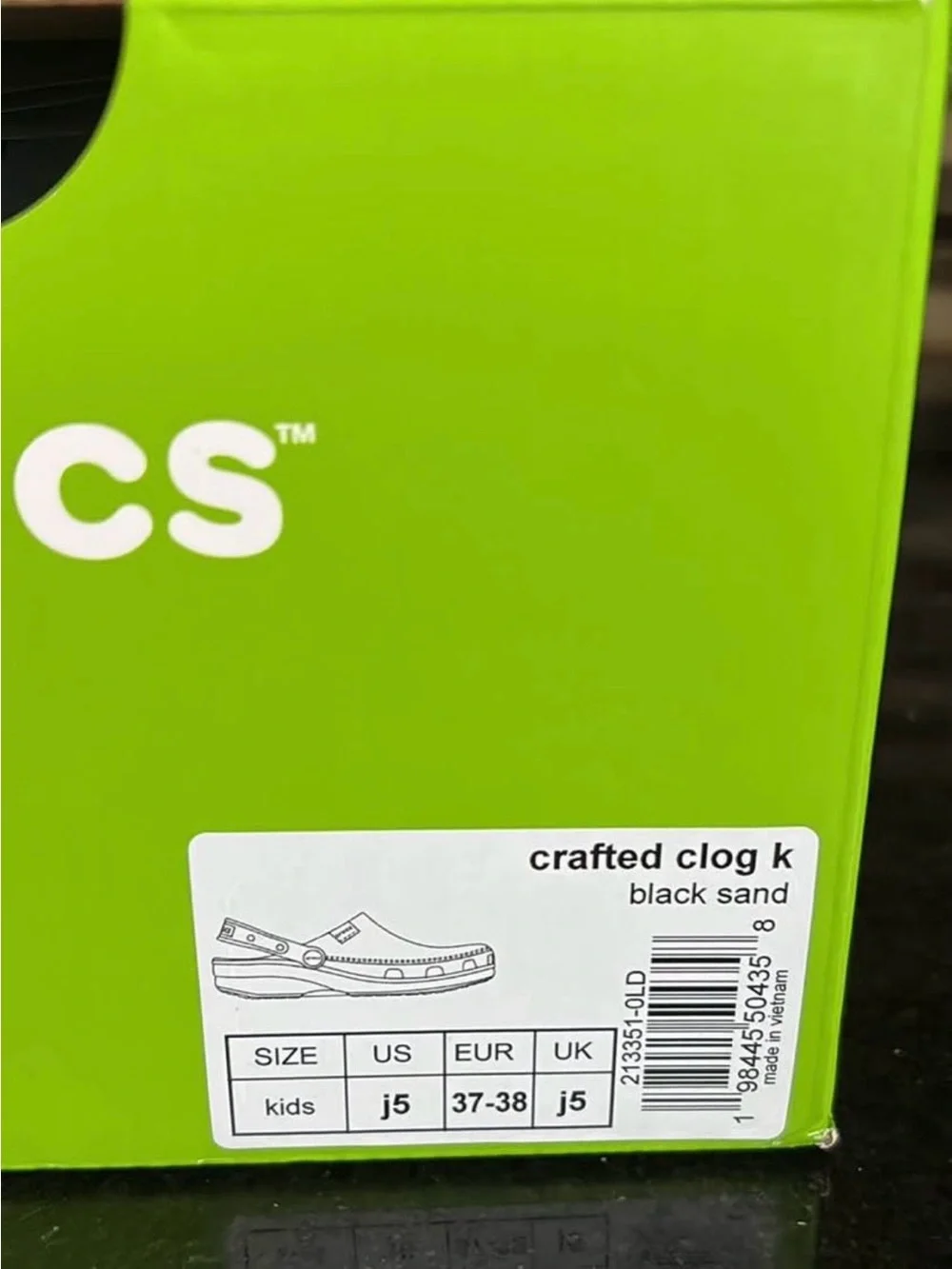 CROCS Kids in Charcoal Gray